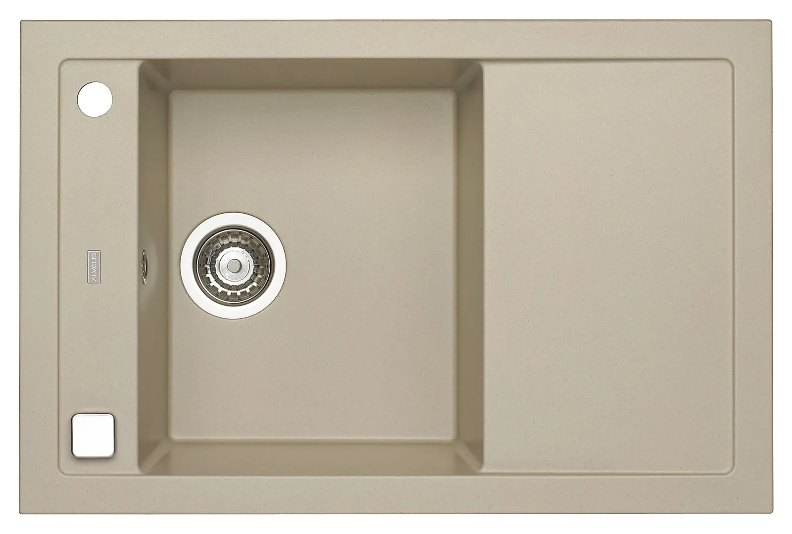 Alveus FORMIC 30 kol. 02 pebble (76x50) zlew Granital+ 1kom. z syfonem POP-UP