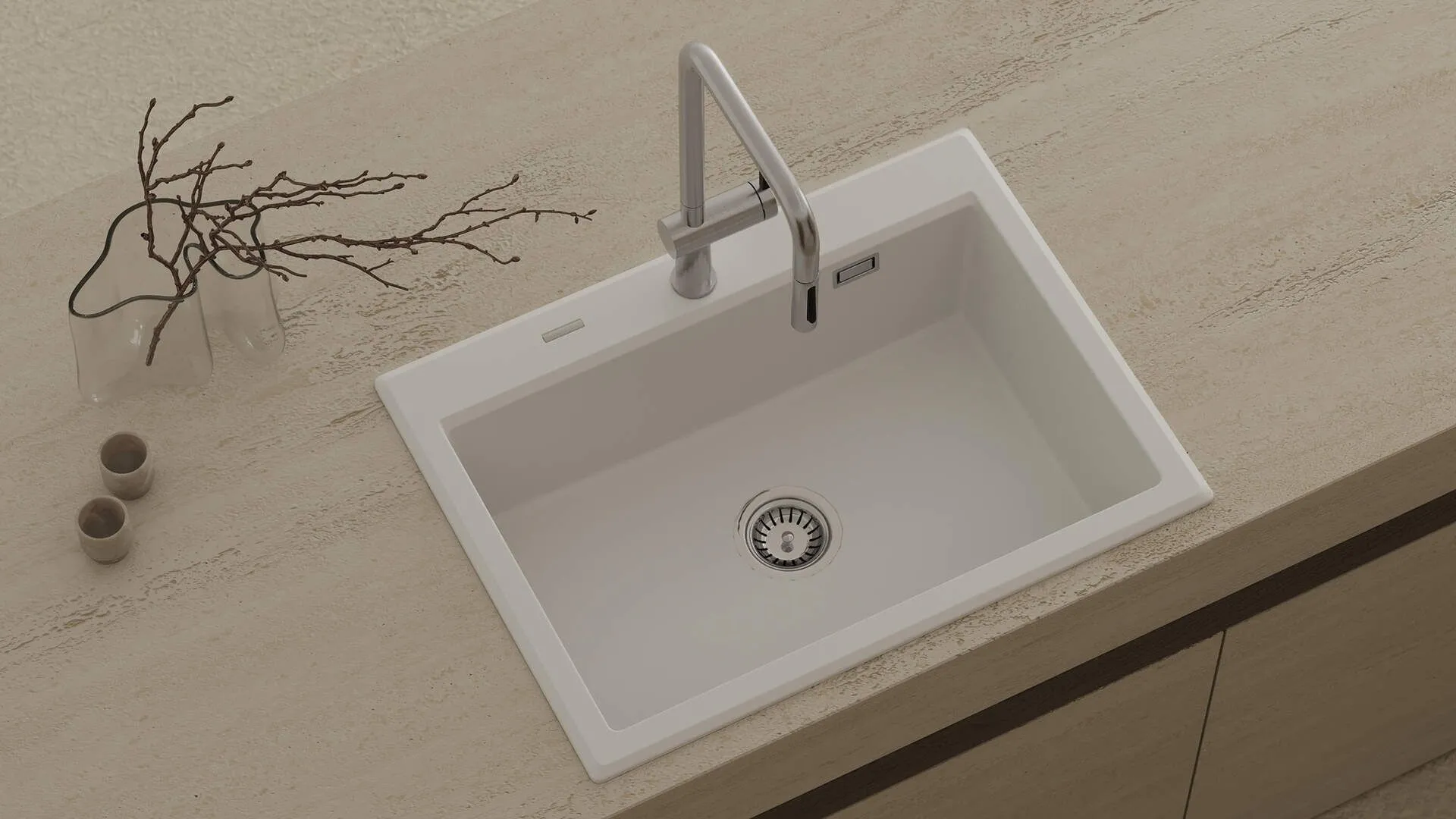 Deante ZQE_A103 Zlewozmywak granitowy 1-komorowy