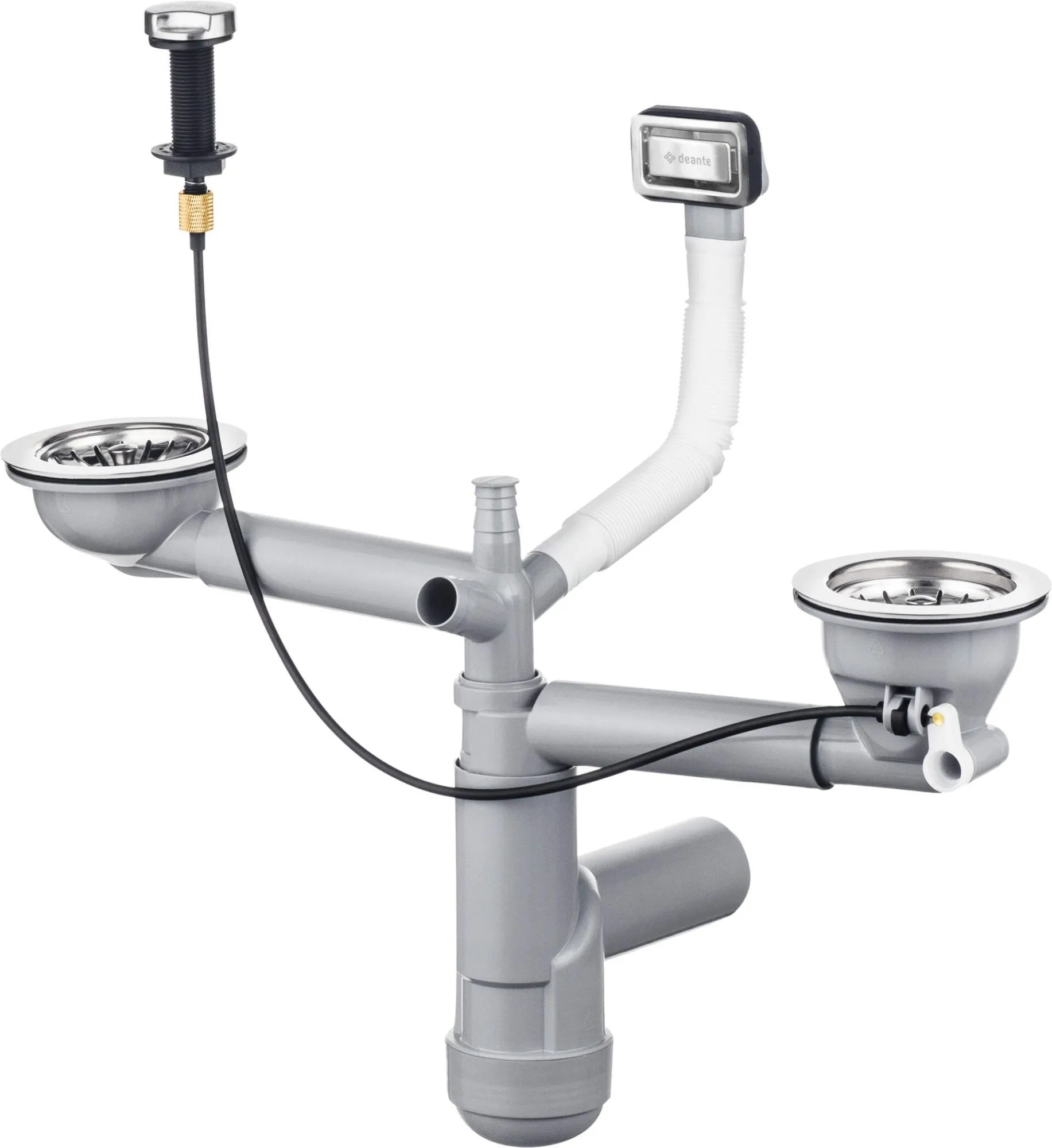 Deante Syfon do zlewozmywaka granitowego 1.5- i 2-komorowego - Space-Saver