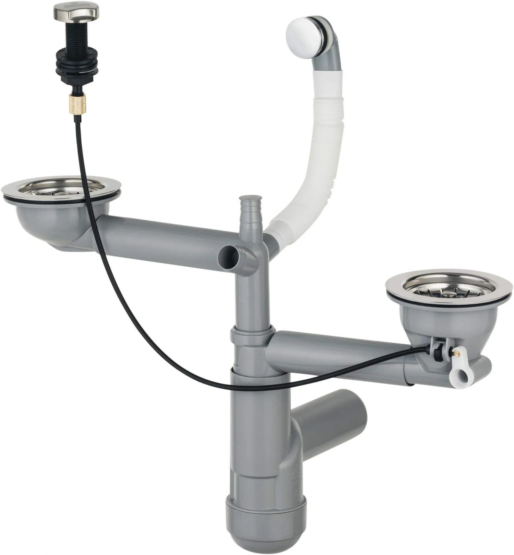 Deante Syfon do zlewozmywaka granitowego 1.5- i 2-komorowego - Space-Saver