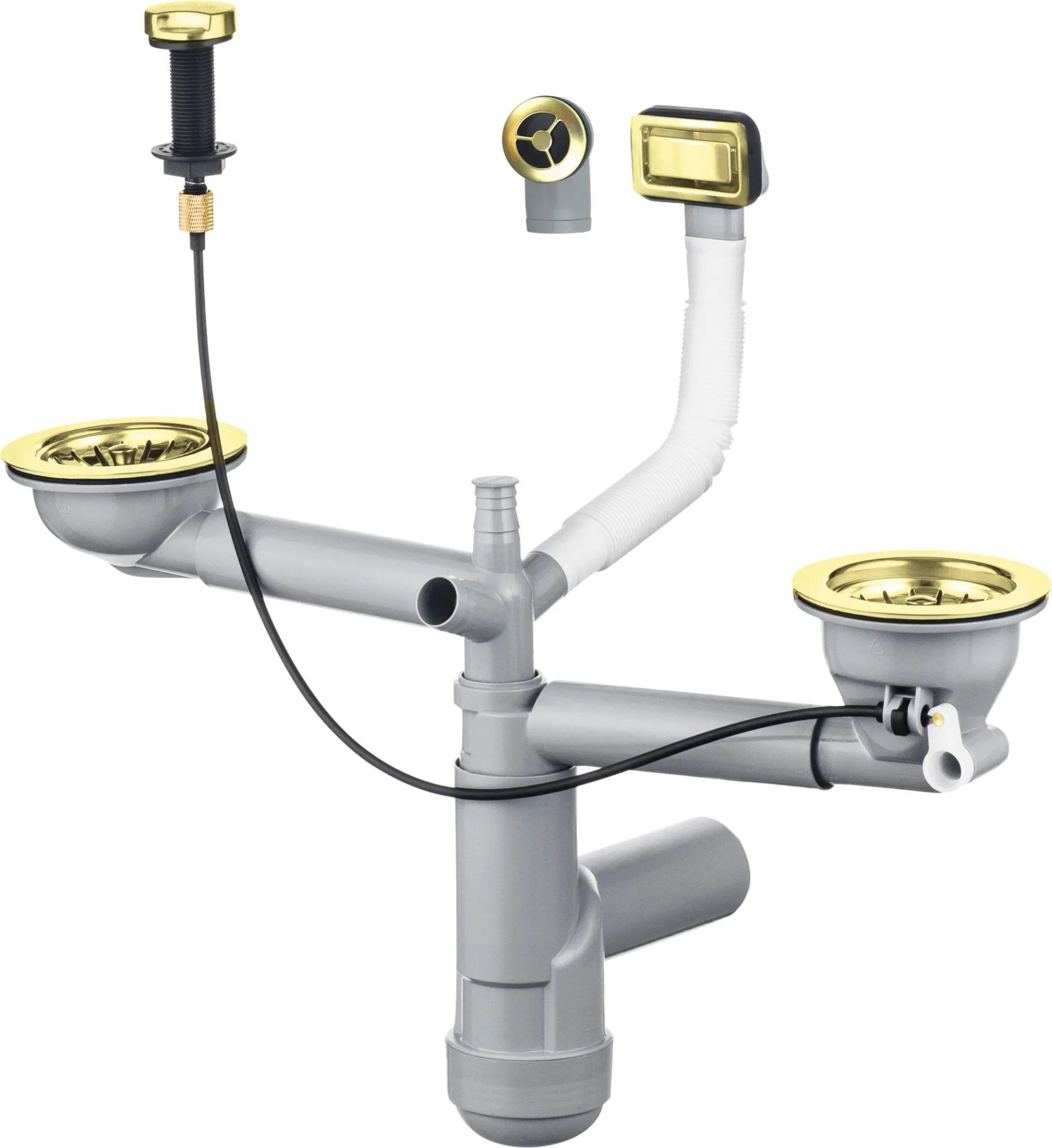 Deante Syfon do zlewozmywaka granitowego 1.5- i 2-komorowego - Space-Saver