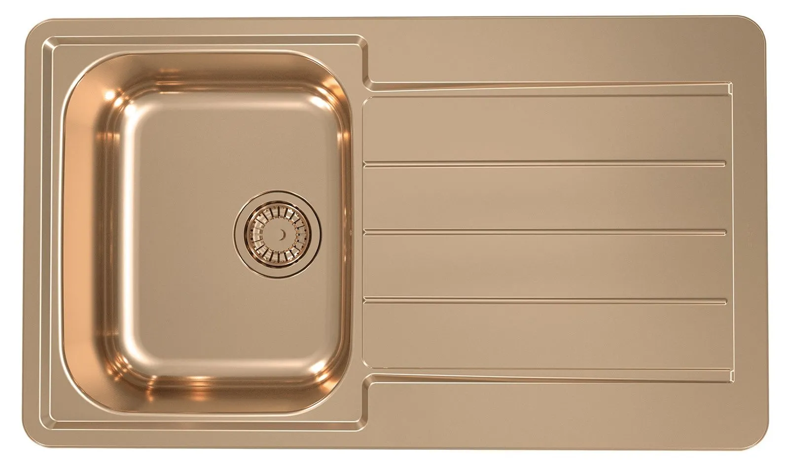 Alveus Monarch LINE 20 Brąz  86x50 zlew wpuszczany zodpływem zatyczkowym fi 114 z syfonem