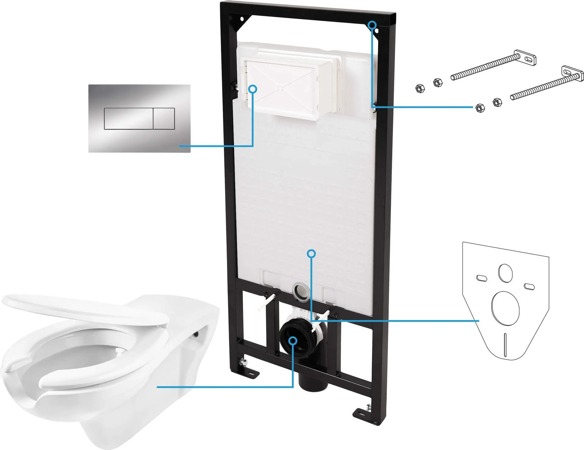 Deante Zestaw WC podtynkowy 6 w 1