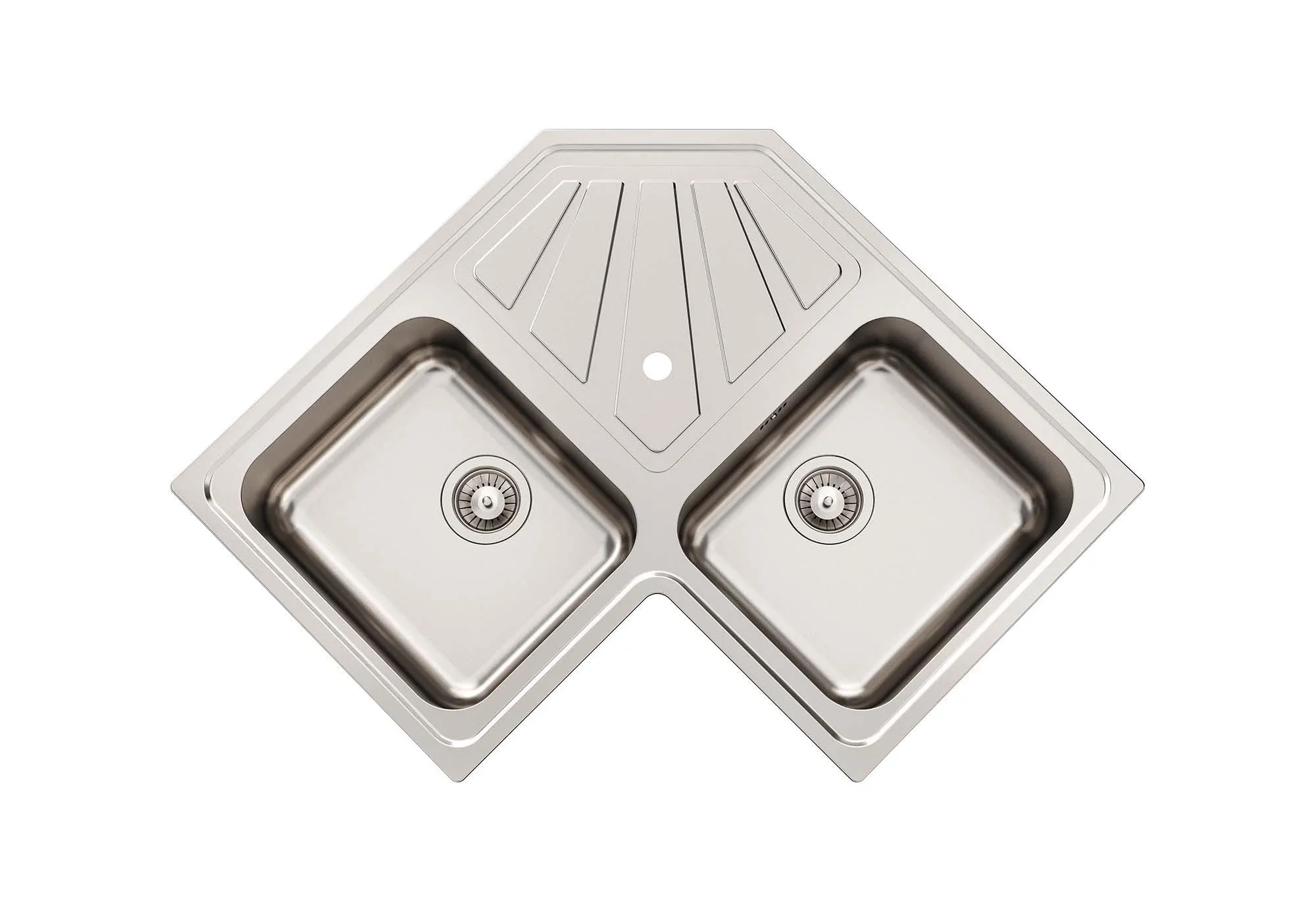 FOSTER 3303060 Zlewozmak narożny dwukomorowy 830x830