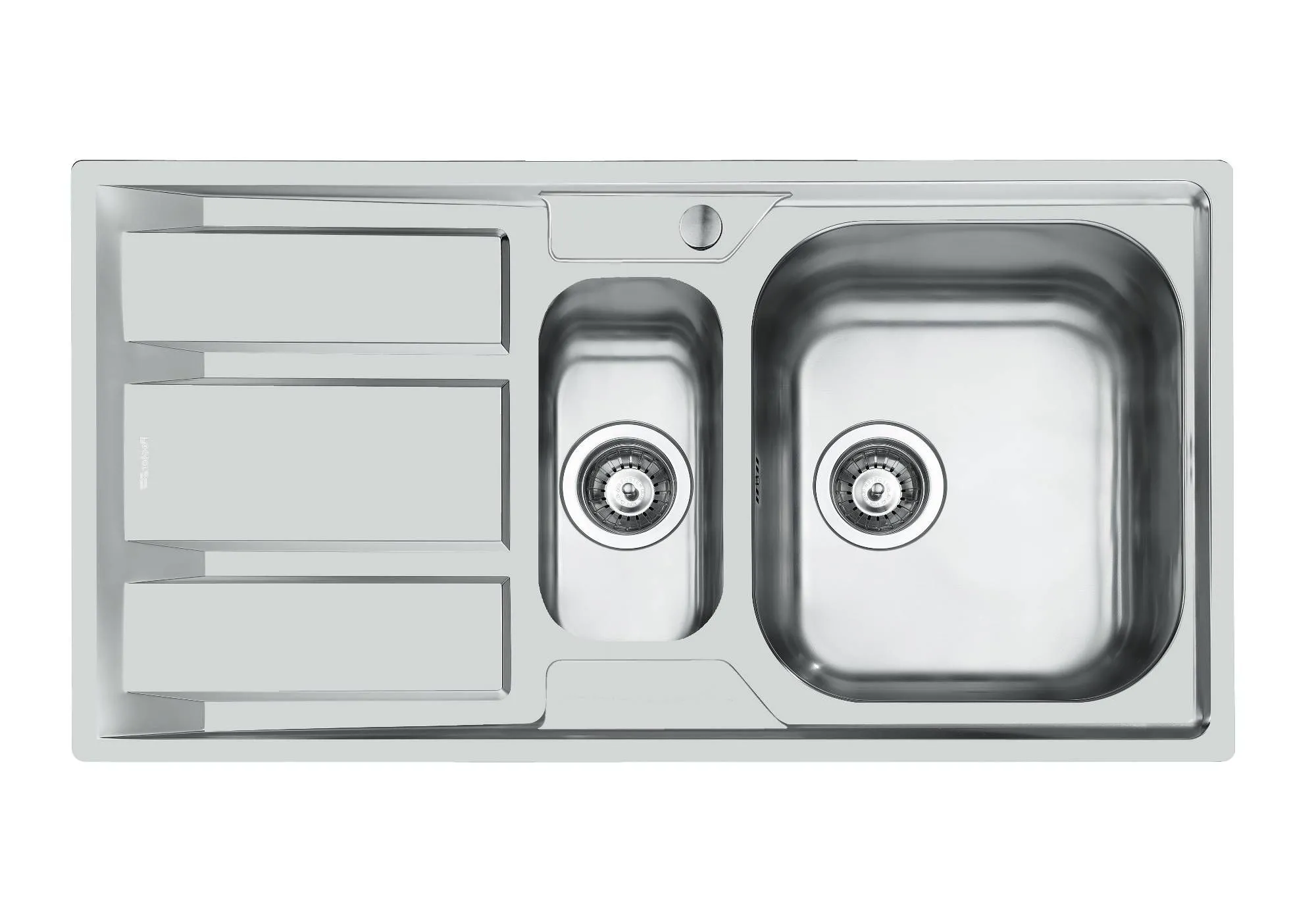 FOSTER 1973061 FM SINK 970x500 1,5 RH/B+DR - Zlewozmywak półtorakomorowy z prawym ociekaczem