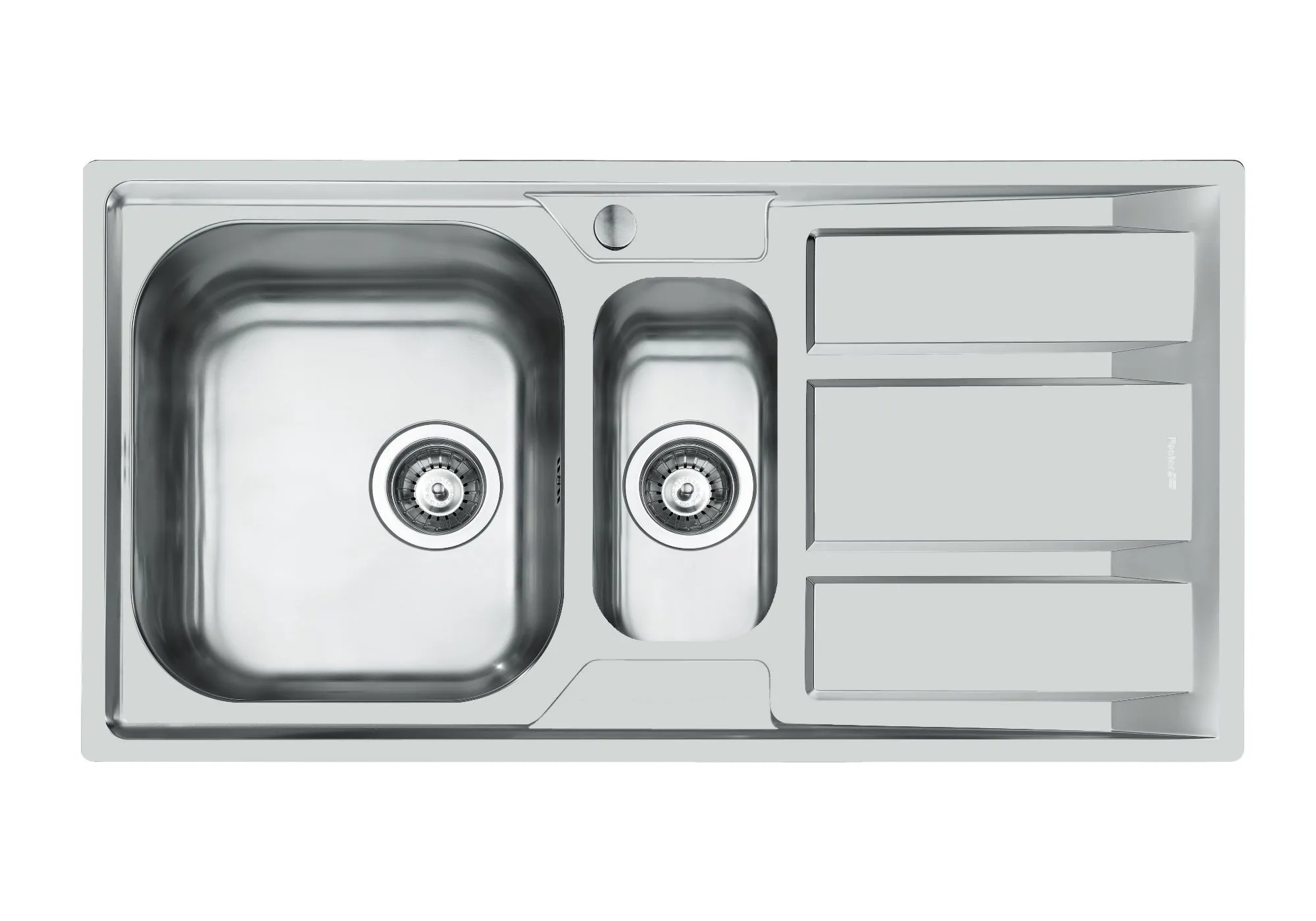 FOSTER 1973062 FM SINK 970x500 1,5 LH/B+DR - Zlewozmywak półtorakomorowy z lewym ociekaczem