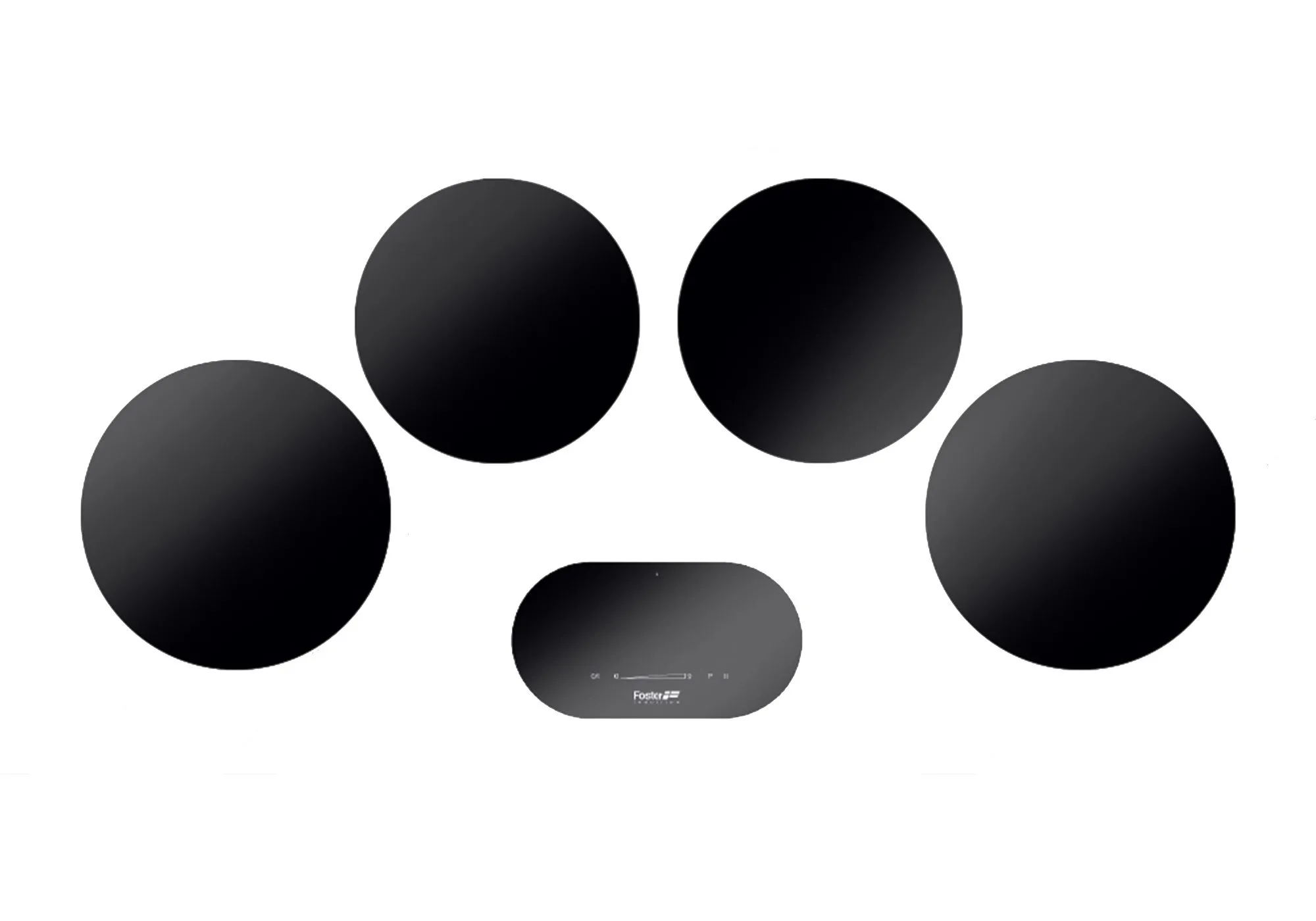 FOSTER 7366040 MODULAR Zestaw 4 pól indukcyjnych BLACK