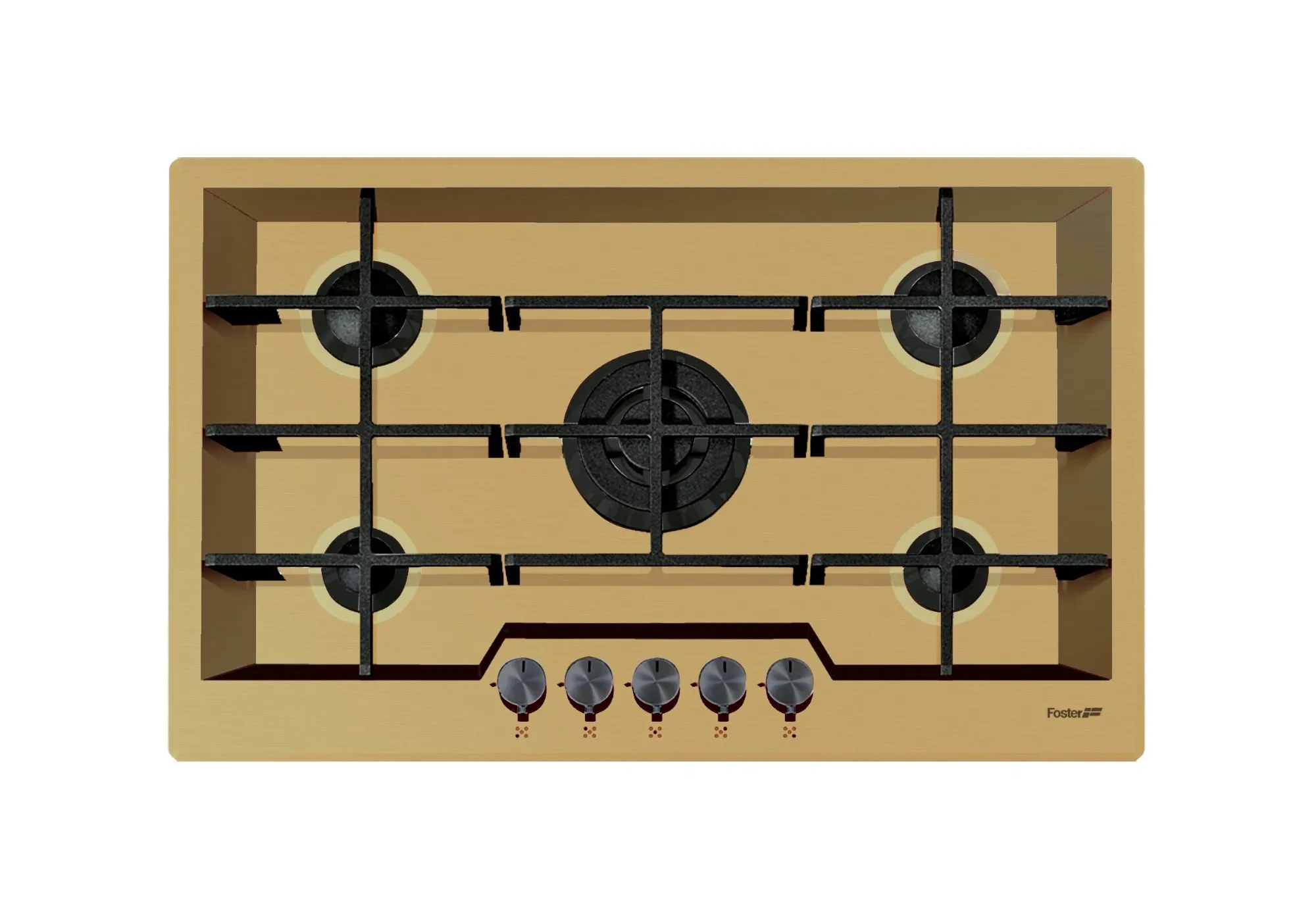 FOSTER 7601932 KE 5G GOLD 803x513 płyta gazowa do zabudowy na równi z blatem