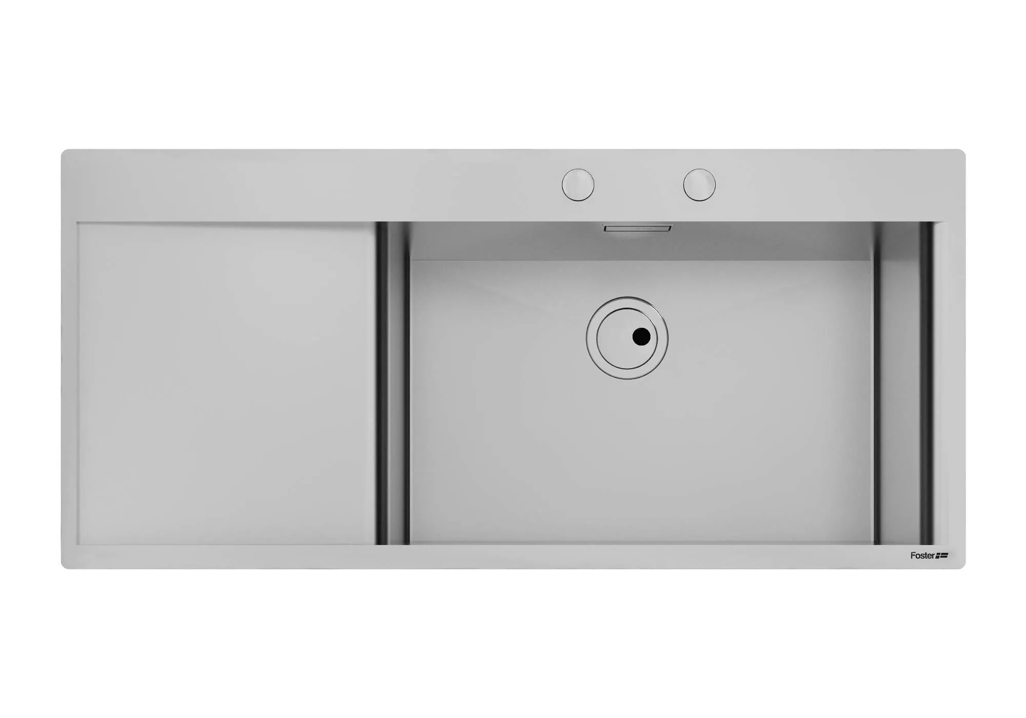 FOSTER 1416001 NEW WAVE Zlewozmywak prawy 1160x520 mm płaska krawędź