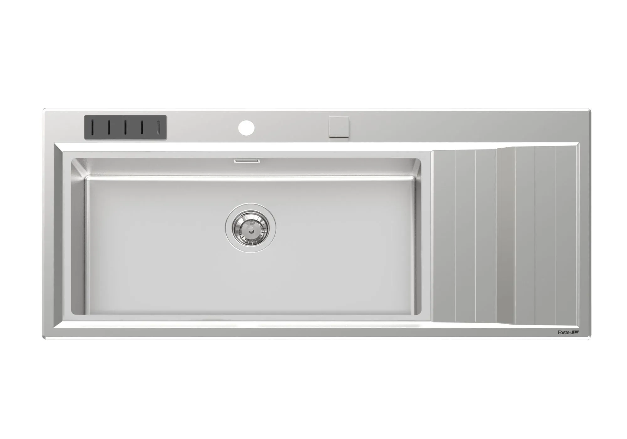 FOSTER 4504052 STRIPE Zlewozmywak stal lewa komora 117 x 51 cm