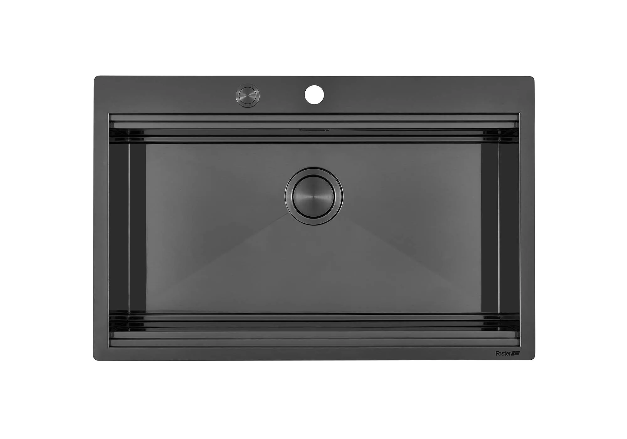 FOSTER 1034056 MILANELLO ZLEWOZMYWAK 806x520 FM Gunmetal + 2 x Kratka czarna