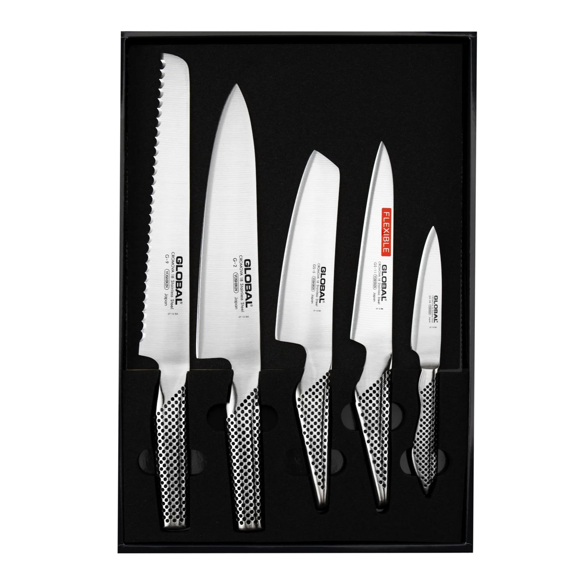 Global G-2951138 Zestaw 5 noży G-2, 9, GS-5,11,38