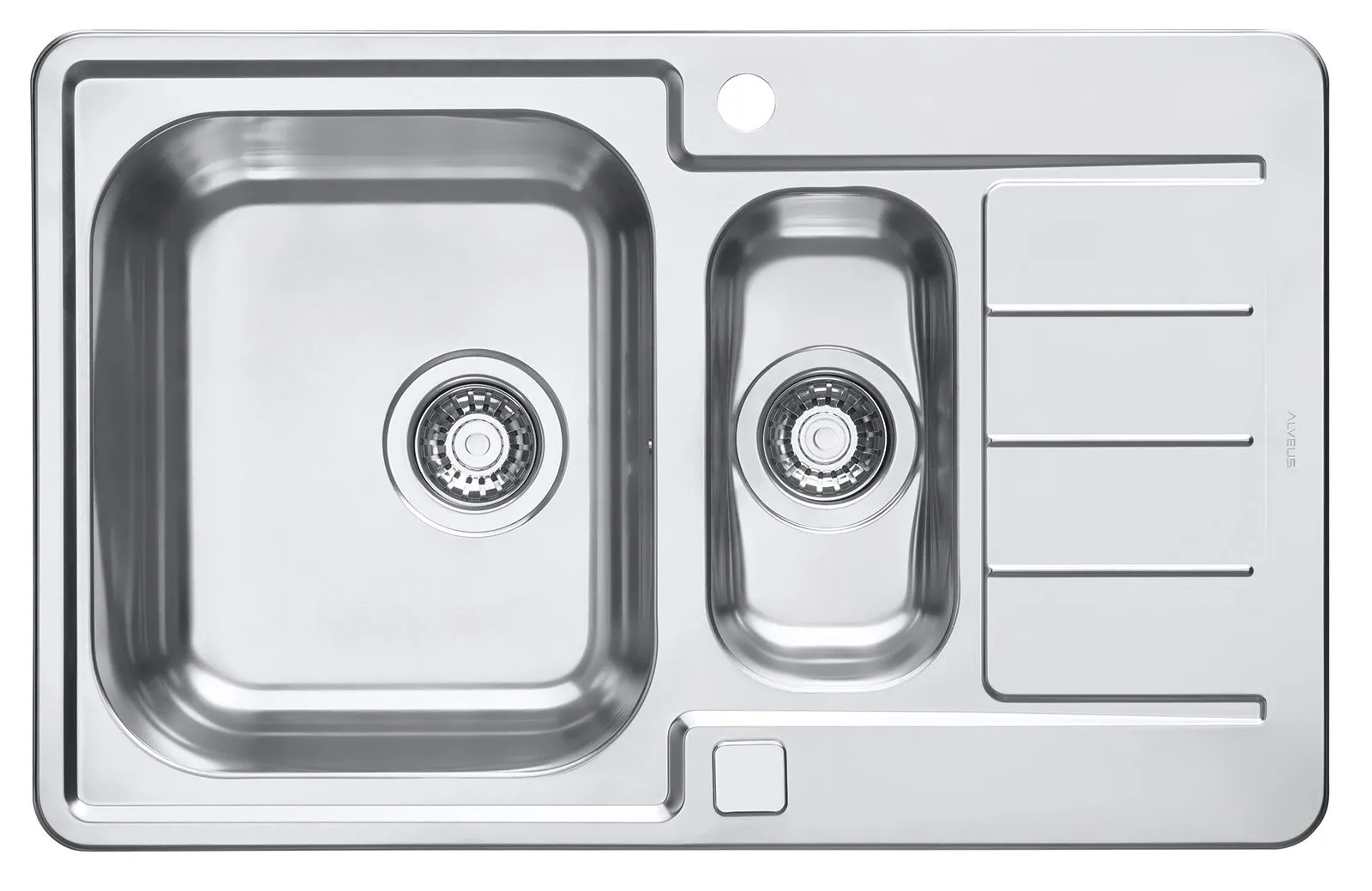 Alveus LINE MAXIM 70 FS SAT 790x500 1 1/2K zlew wpuszczany z odpływem POP-UP z syfonem