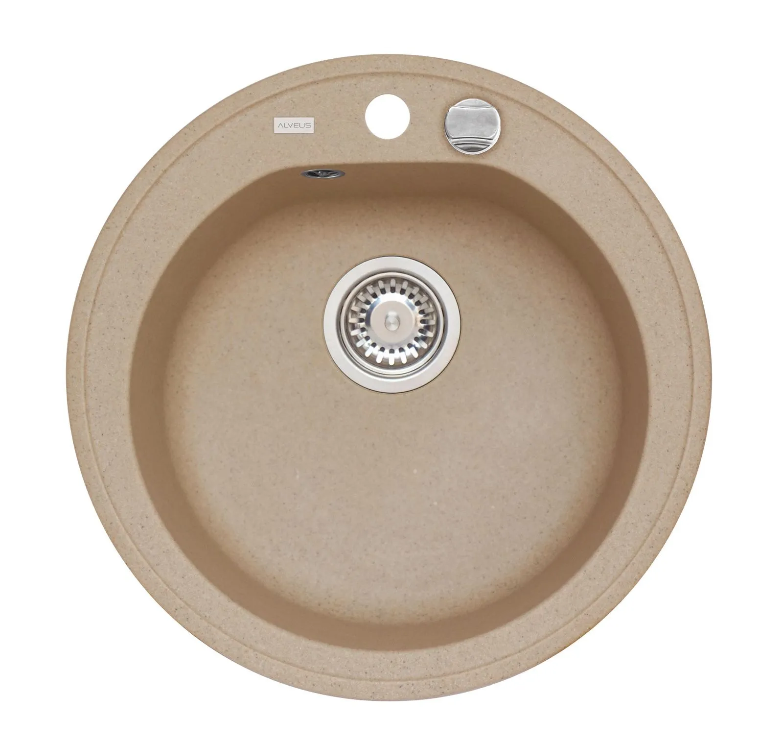 Alveus NIAGARA 10 kol. 55 beż (Ø 51) Granital zlew 1kom. z syfonem POP-UP