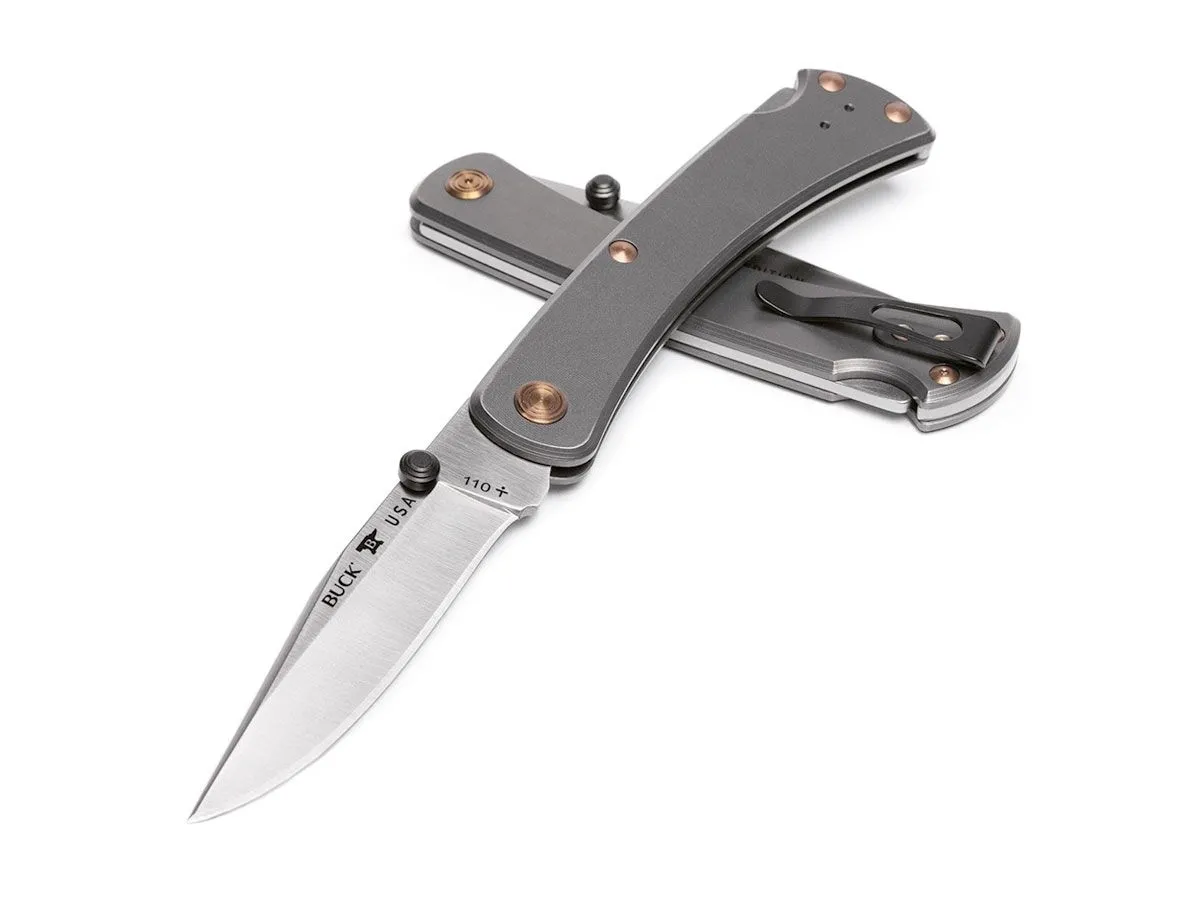 Buck FOLDING HUNTER TITANIUM SLIM PRO TRX 110GYSLE1 Limited Edition