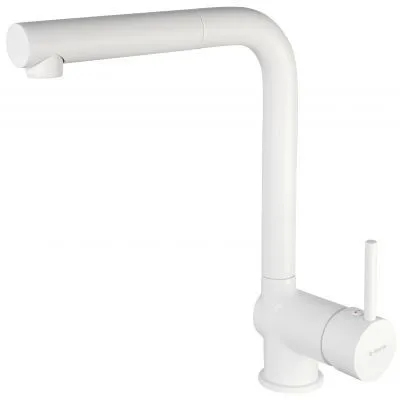 Deante Aster BCA_A73M Bateria kuchenna z wyciąganą wylewką Biała