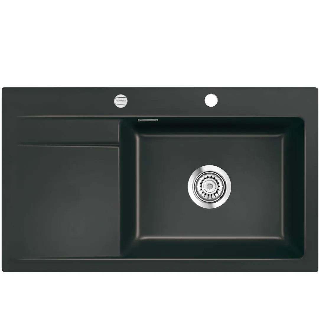 SystemCeram STEMA 86 SL NIGRA 87 PRAWA KOMORA ZLEWOZMYWAK CERAMICZNY PROMO