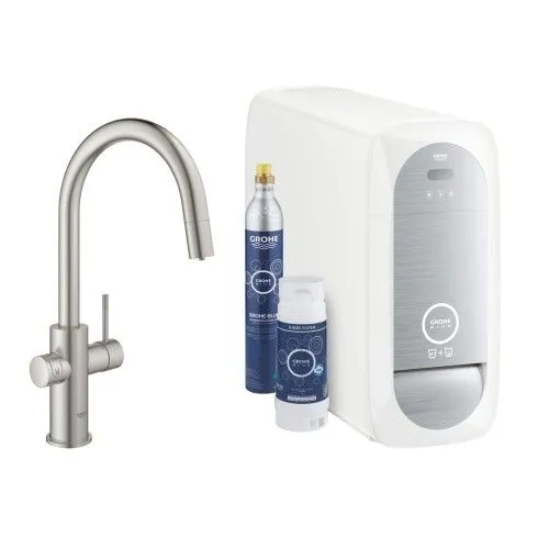 GROHE BLUE HOME ZESTAW START. Z BATERIĄ FILTRUJĄCĄ WODĘ I JEDNOSTKĄ CHŁODZĄCĄ 31541DC0