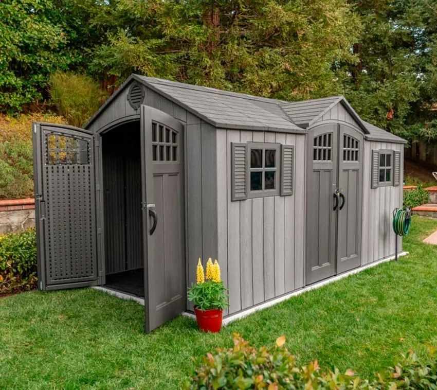 Lifetime Plastikowa Szopa Ogrodowa Galaxis ciemnoszary 244x457x244 cm