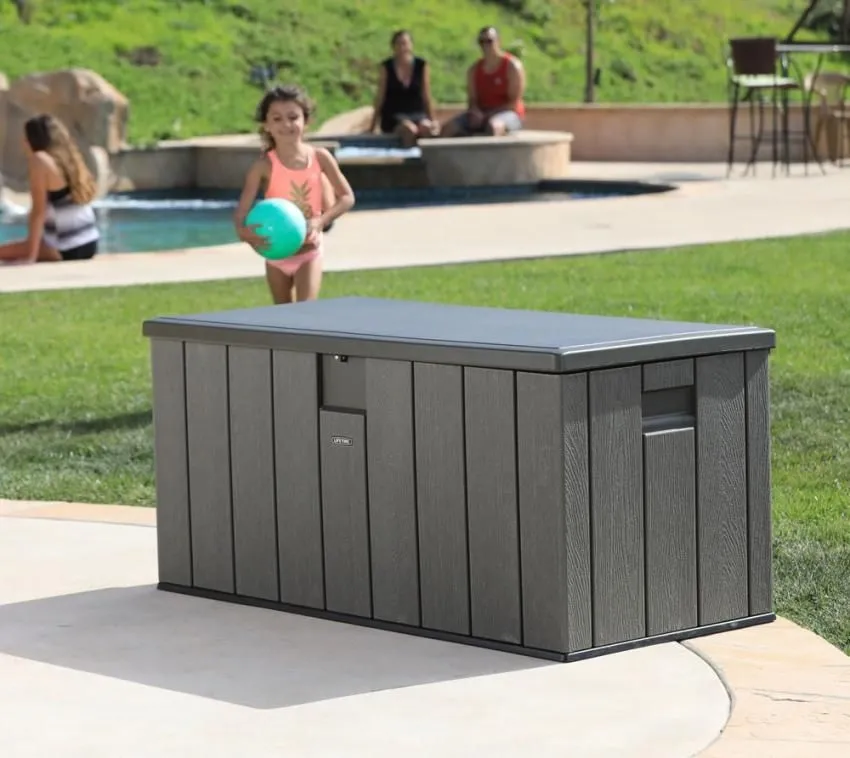 Lifetime Plastikowy schowek na poduszki 570 litrów ciemnoszary 72x151x69 cm