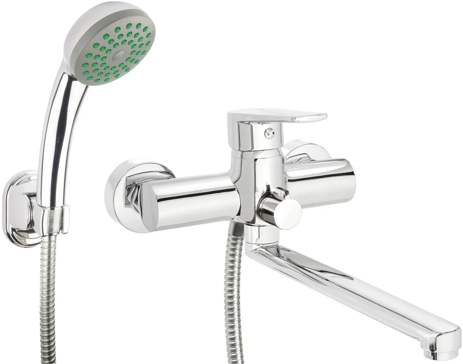 Deante Tubo BUT_057M Bateria umywalkowo-wannowa ścienna z zestawem prysznicowym