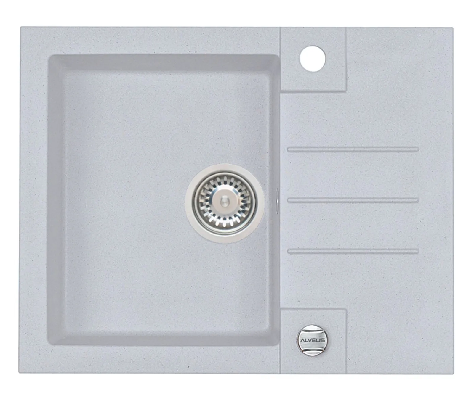 Alveus ROCK 30 kol. 81 beton (59,5x47,5) zlew Granital 1kom. z syfonem POP-UP