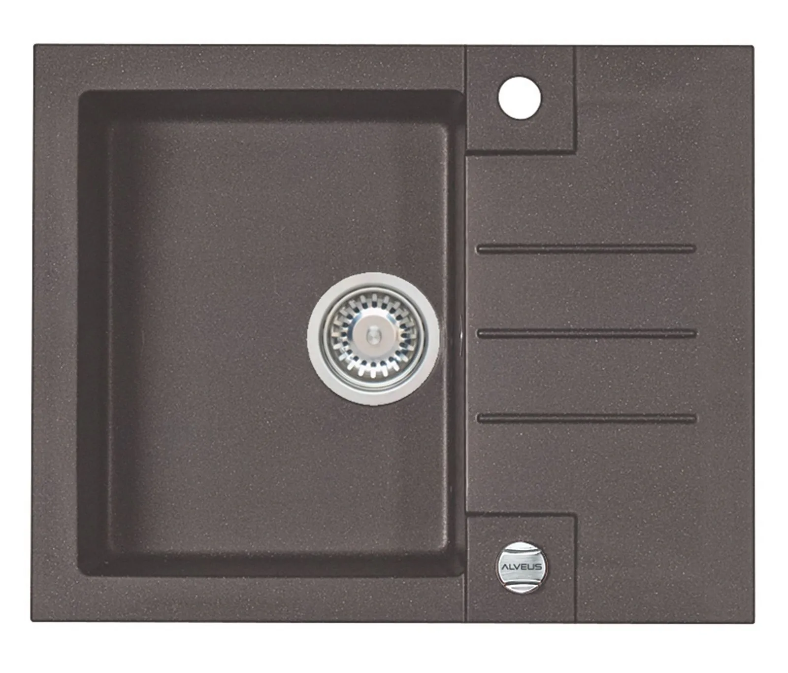 Alveus ROCK 30 kol. 03 chocolate (59,5x47,5) zlew Granital+ 1kom. z syfonem POP-UP