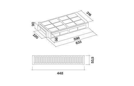 FALMEC KACL.930 Filtr Carbon.Zeo podszafkowy