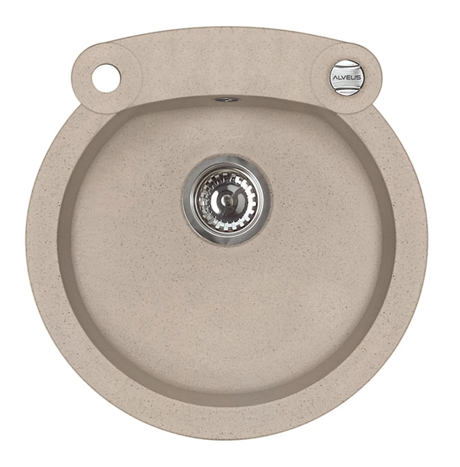 Alveus ROLL 10 kol. 22 piasek (Ø51) zlew Granital 1kom. z syfonem POP-UP