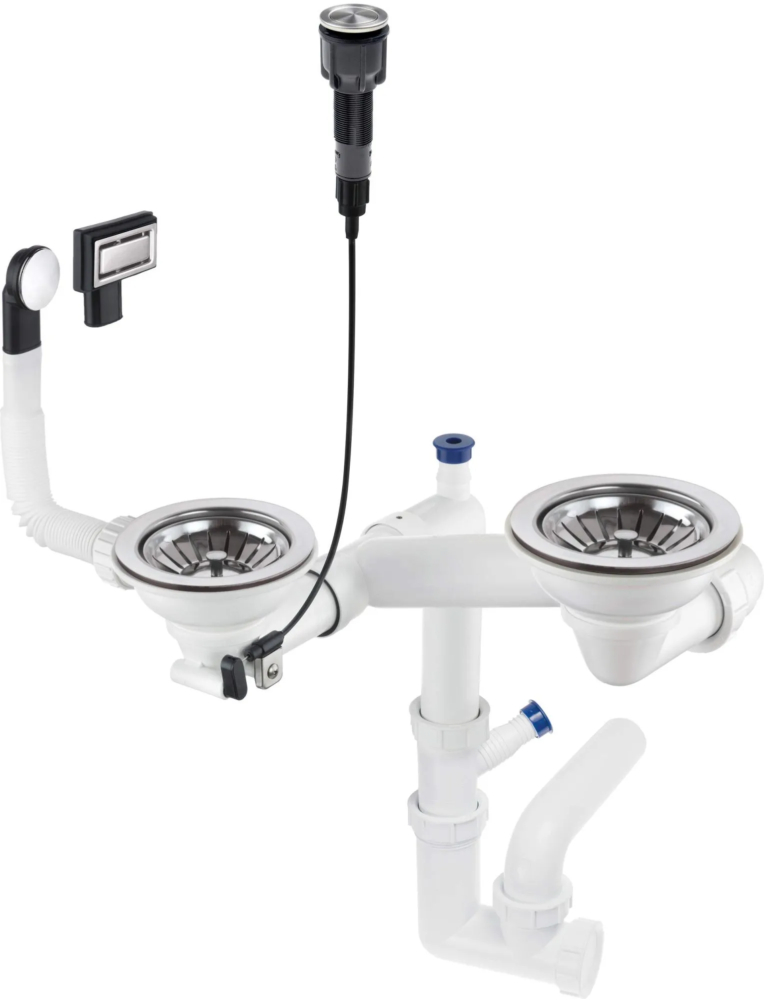 Deante Syfon do zlewozmywaka granitowego 1.5- i 2-komorowego - Space-Saver