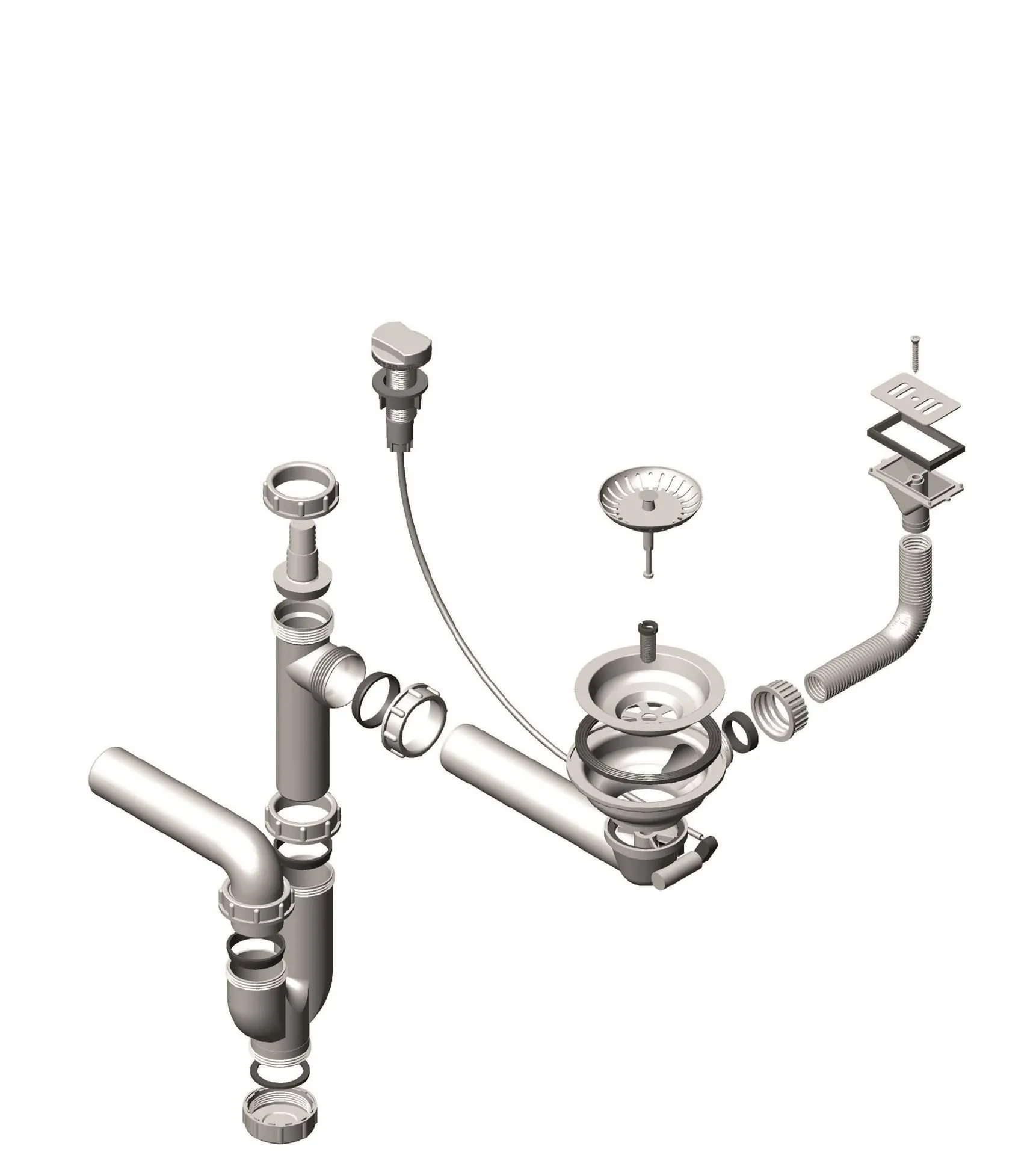 ALVEUS SYFON fi 114 pojedynczy z przelewem POP-UP