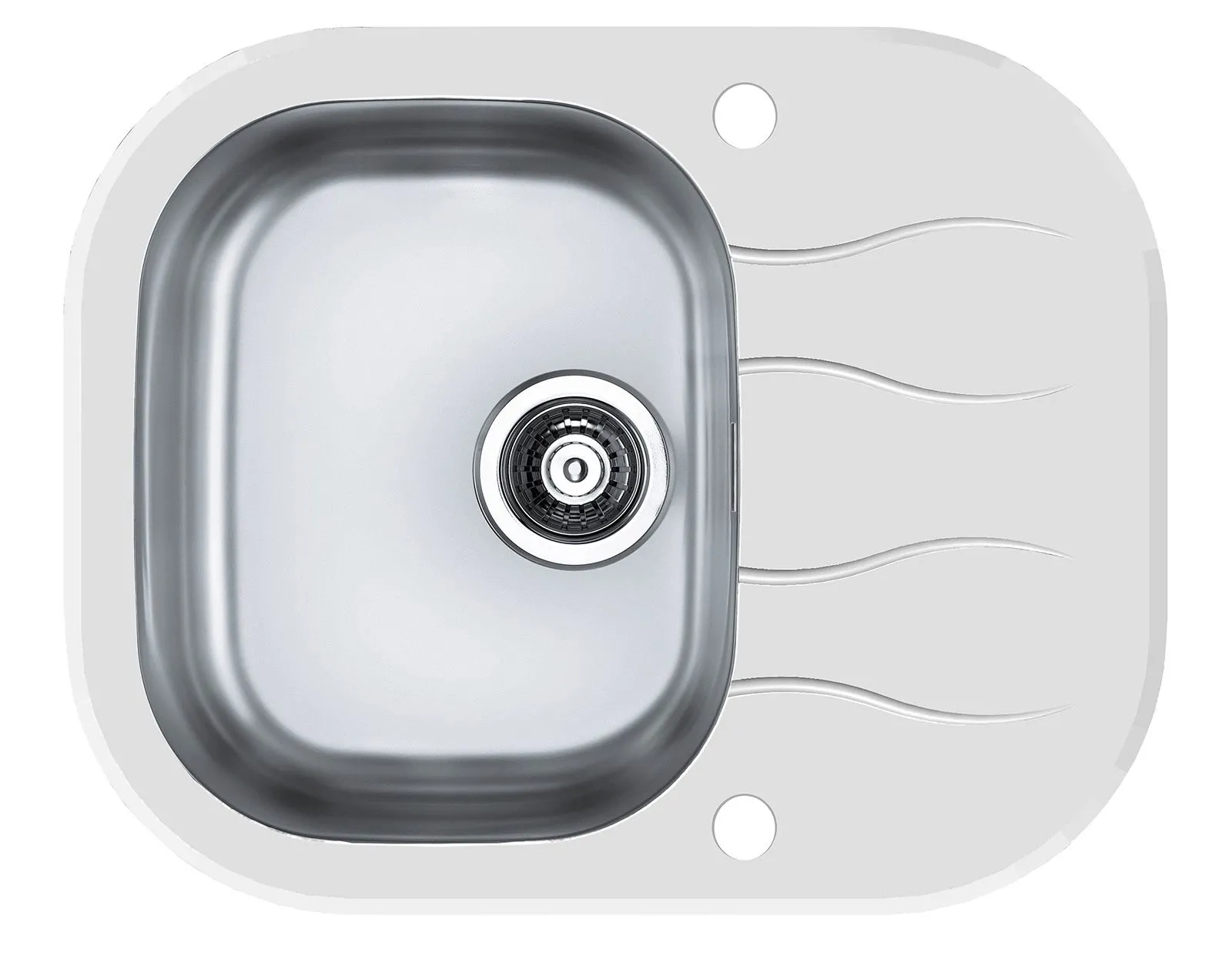 Alveus WAVE 10 620 x 500 mm biały + syfon POP-UP