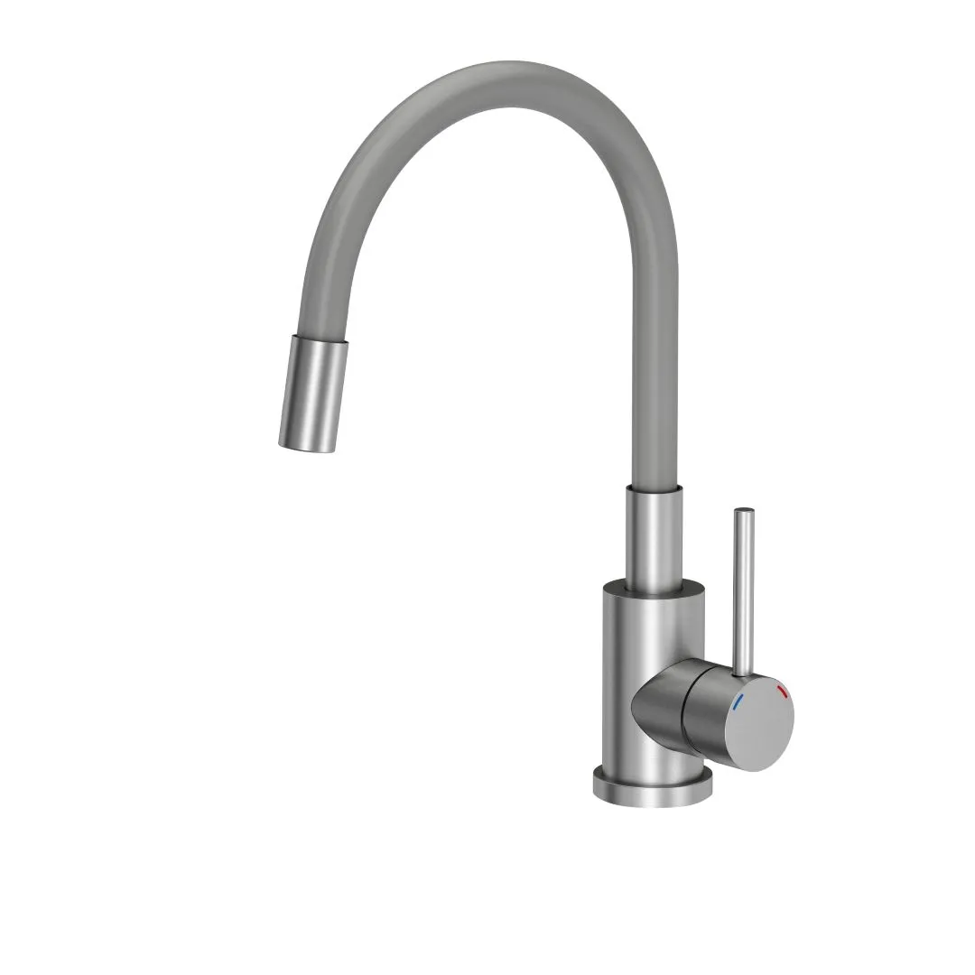 Bateria kuchenna z elastyczną wylewką MAGGIE SZARA