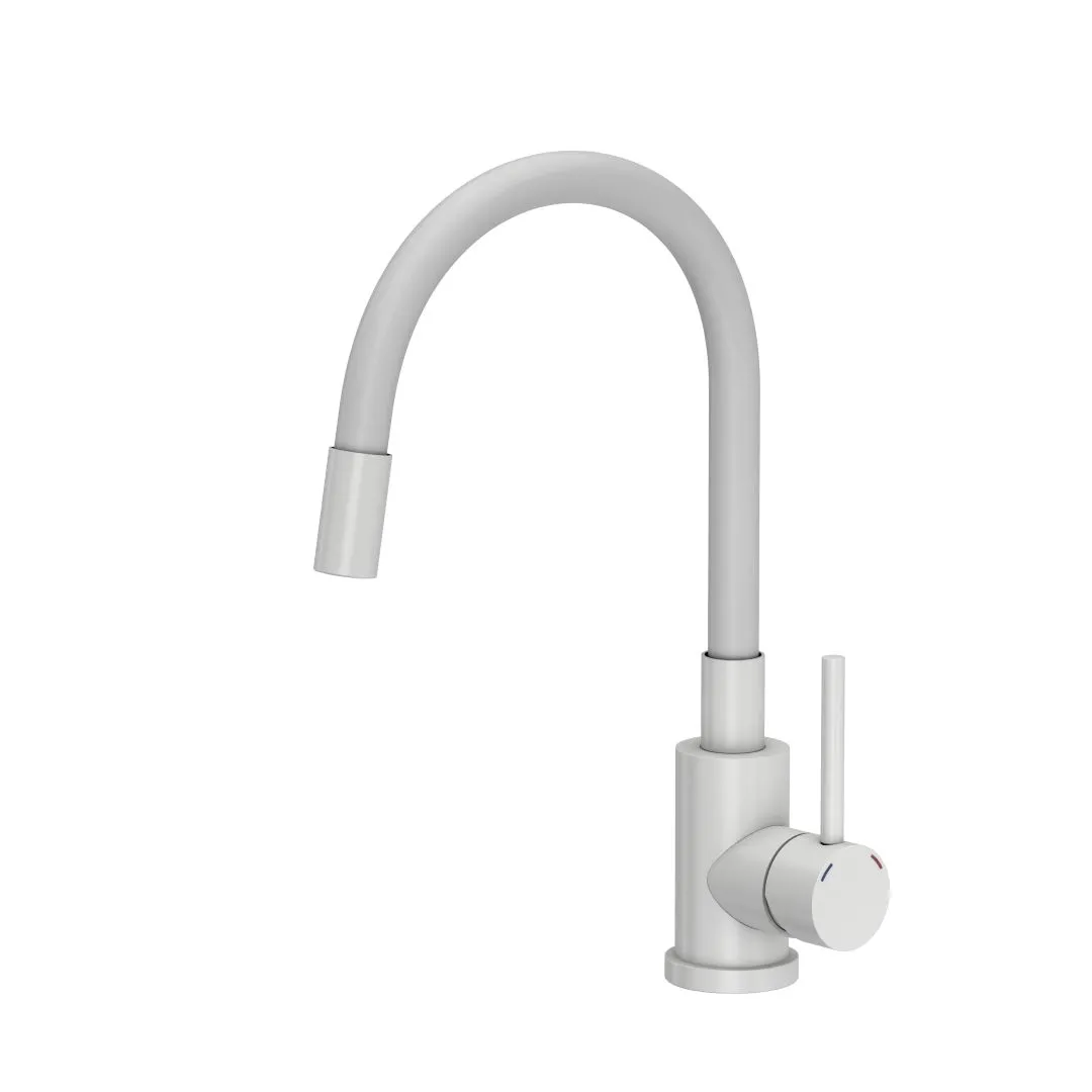 Bateria kuchenna z elastyczną wylewką MAGGIE SNOW WHITE