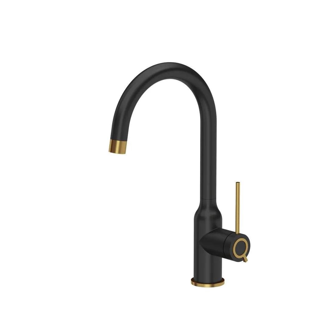 INGRID Q LINE SteelQ pure carbon mat/PVD złoty