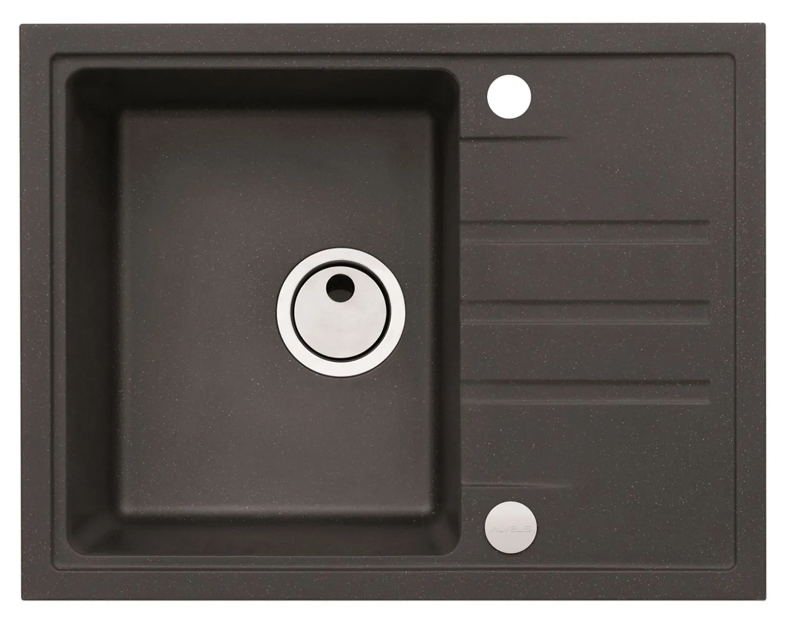 Alveus Intermezzo 30 czarny 91 (62x48) z syfonem manualnym