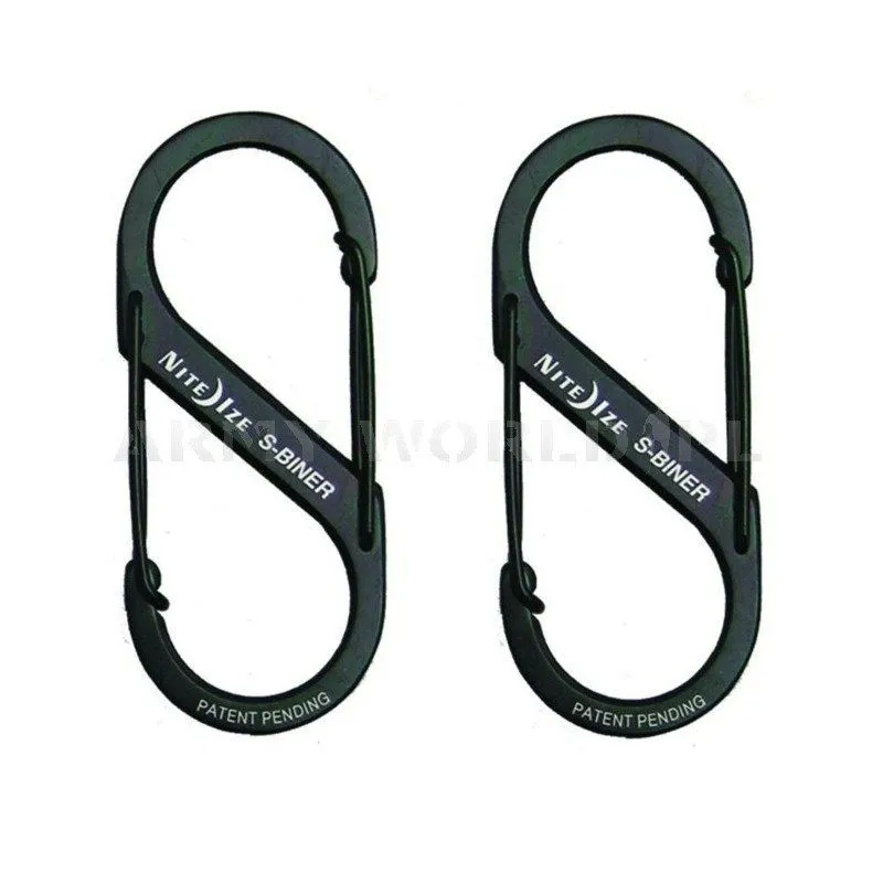 Zestaw Karabinków Nite Ize S-Biner #1 BLK 2P SB1-2PK-01