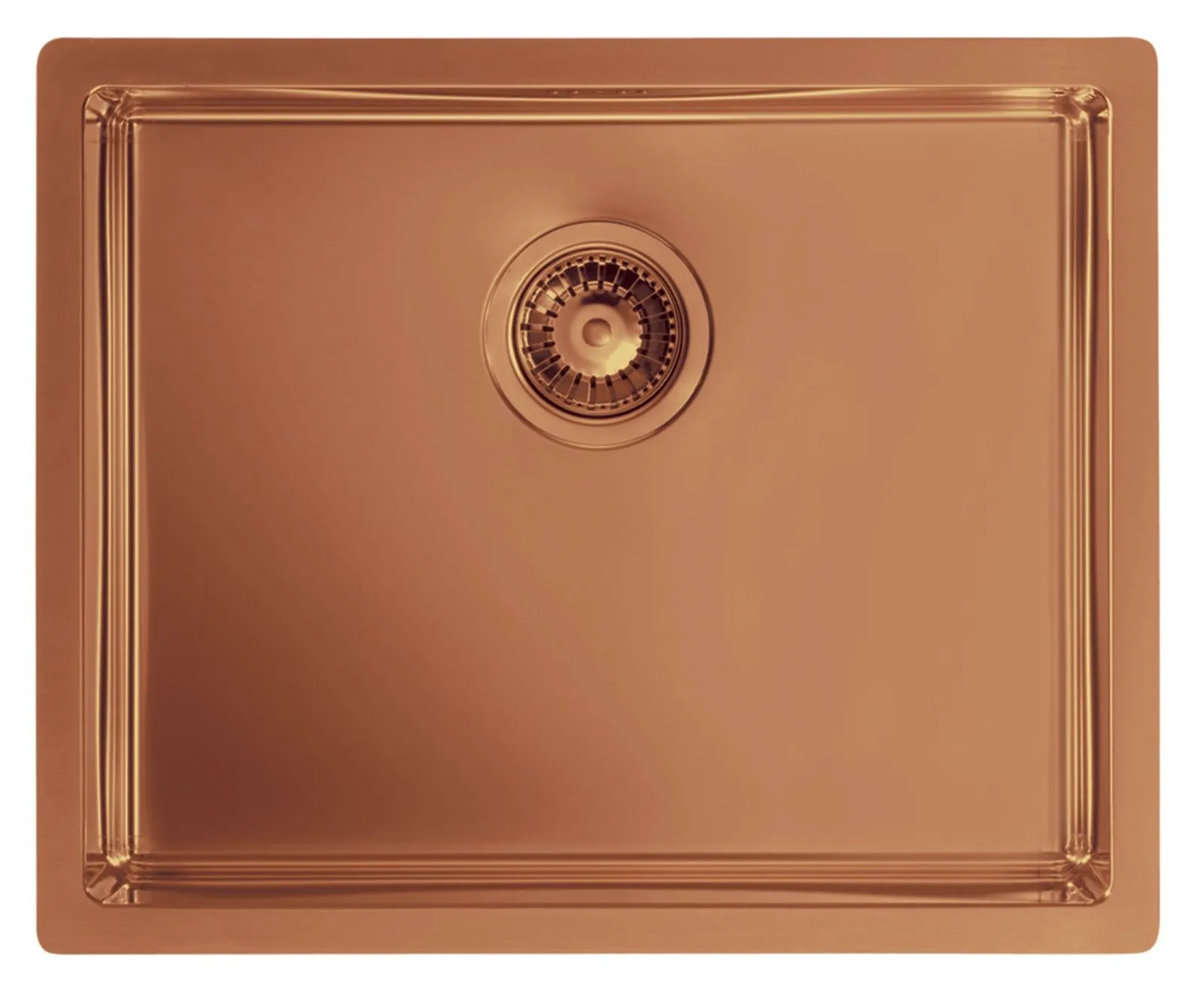 Alveus Monarch QUADRIX 50 MIEDŹ zlewozmywak stalowy 550x450mm