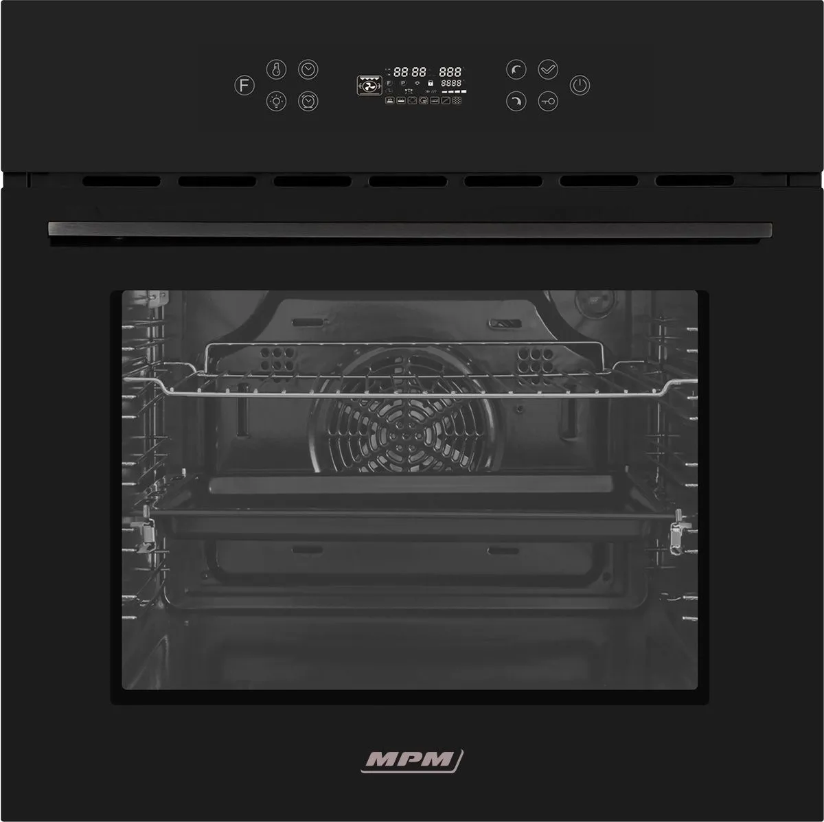 MPM-63-BO-26 Piekarnik 60cm czarny Full glass black