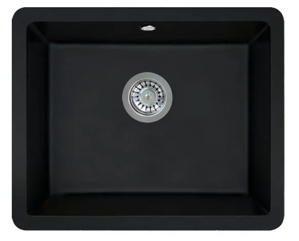 BERG ZLEW CENTRO L BRCL191 1KOM PODW. 560x460 CZARNY BAZALT