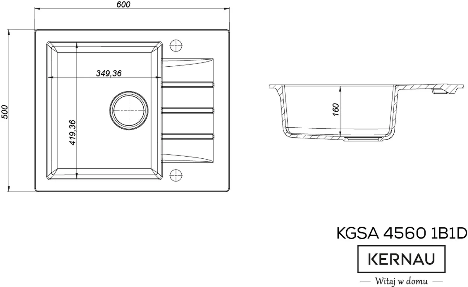 Zestaw KGSA 4560 1B1D Graphite+ bateria KWT 29 Elastyczna