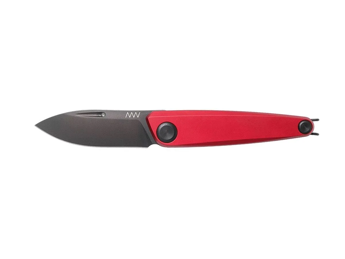 ANV Knives Z050 DLC BLACK DURAL RED ANVZ050-005