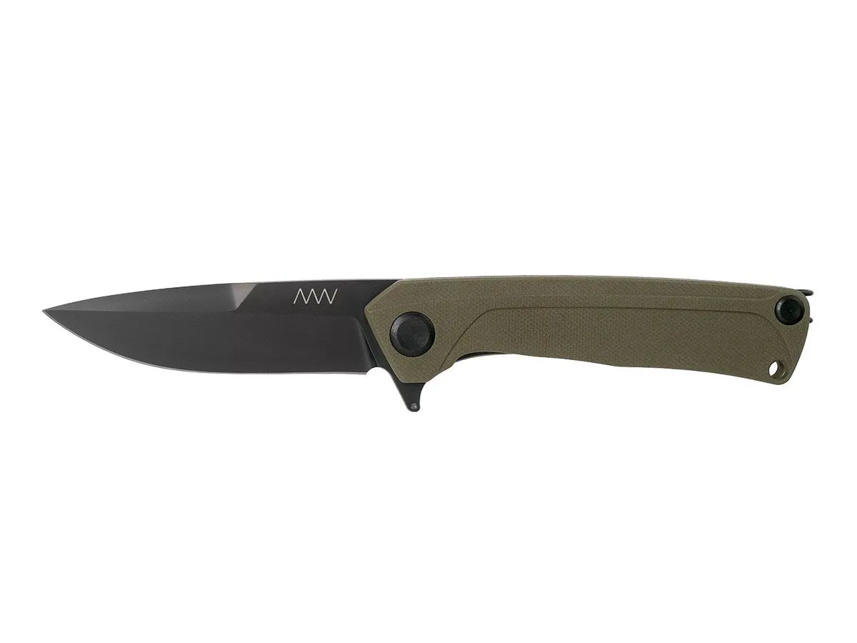 ANV Knives Z100 DLC BLACK G10 OLIVE ANVZ100-024