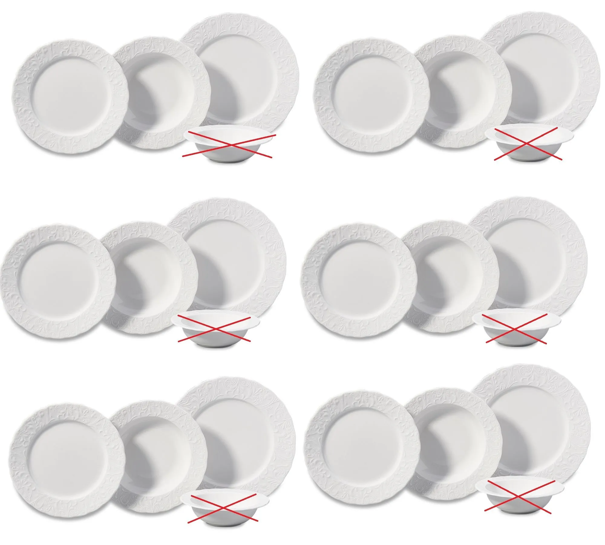 Korkmaz A8341/18 Perla Collection 18 elementowy zestaw obiadowy ( talerze )