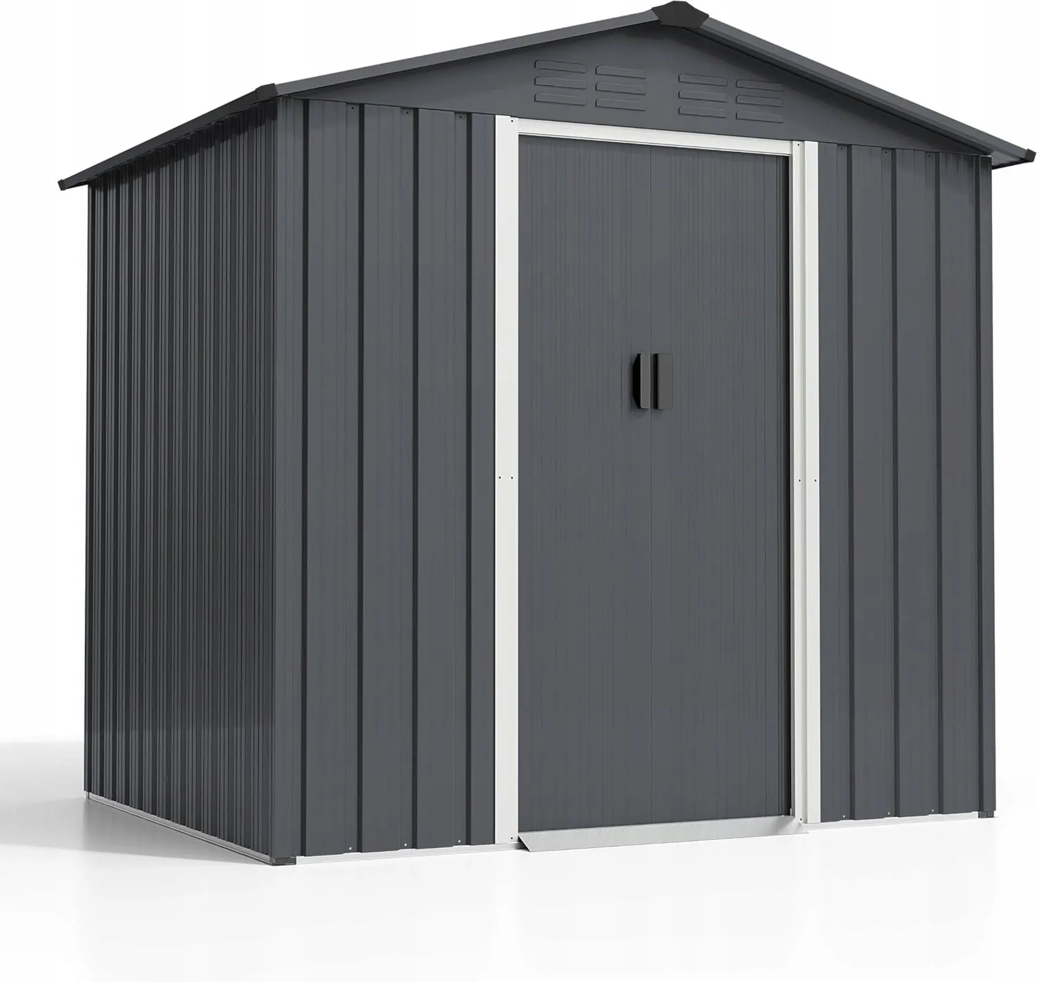 Domek narzędziowy metalowy schowek ogrodowy domek ogrodowy 196x110x184 cm