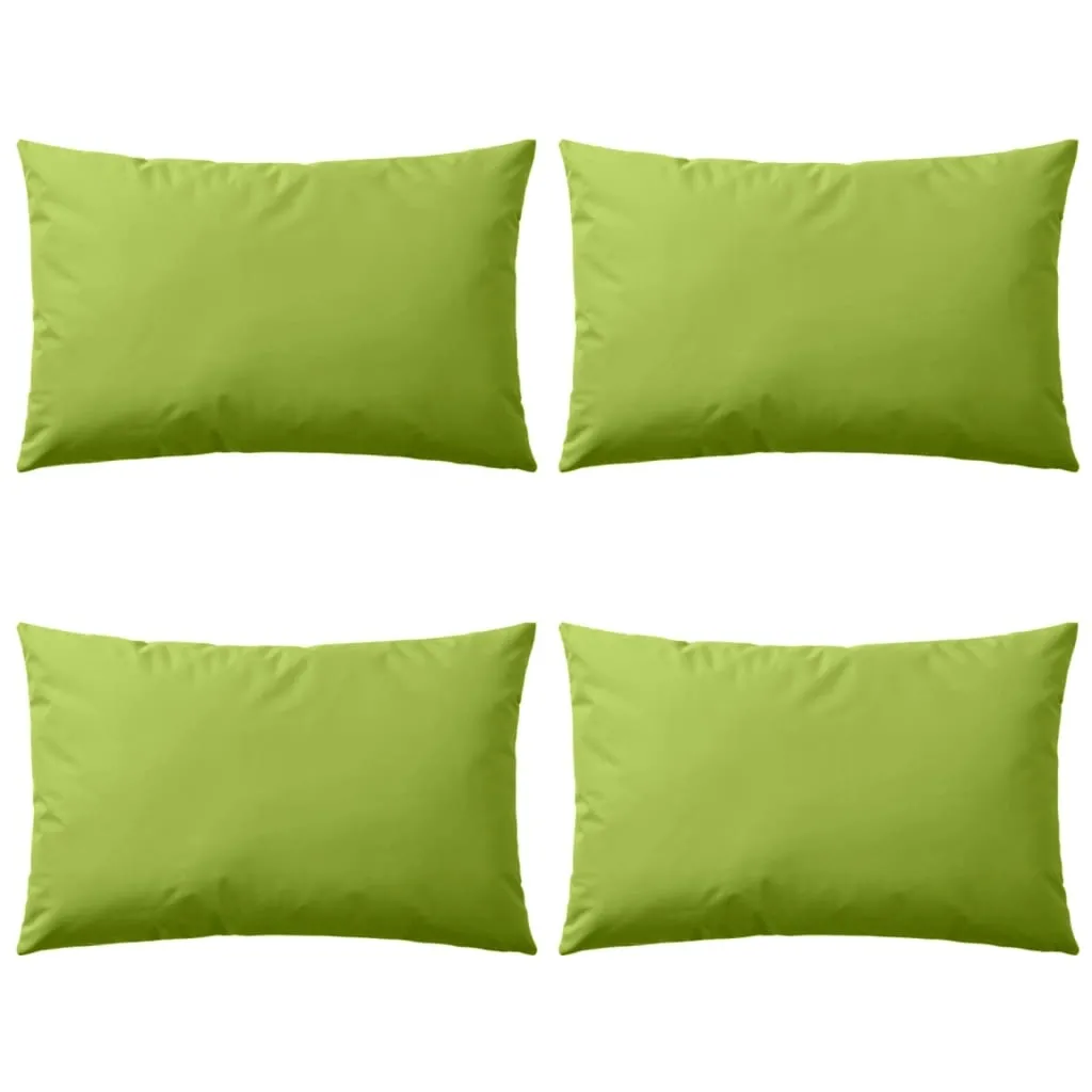Poduszki na zewnątrz 4 szt. 60x40 cm zielone jabłuszko wodoodporne