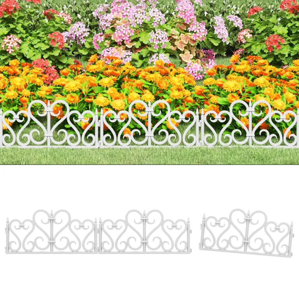 Obrzeża trawnikowe 17 szt. białe 10 m PP