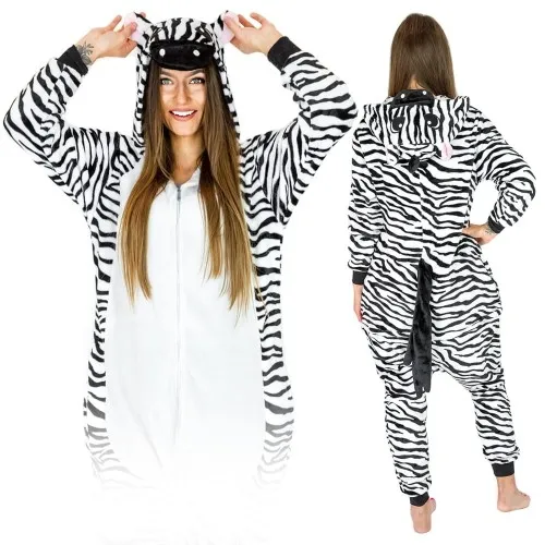 Zebra Kigurumi Onesie dres piżama kombinezon