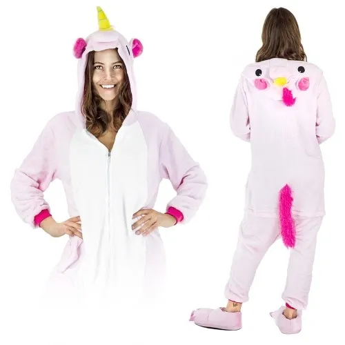 Różowy jednorożec Kigurumi Onesie dres piżama kombinezon