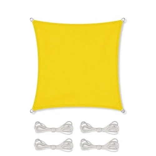 Żagiel przeciwsłoneczny wodoodporny kwadrat 3,6x3,6 m żółty